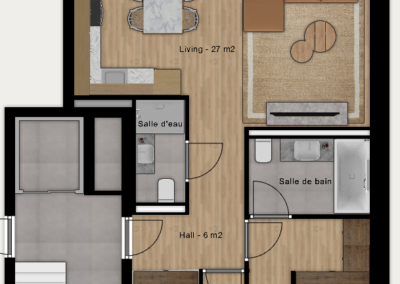 Floorplan Appartement 30D & 30F